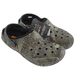 Crocs Realtree APX Lined Classic Camo Clog Mens 9 Women 11 Camo Green NEW